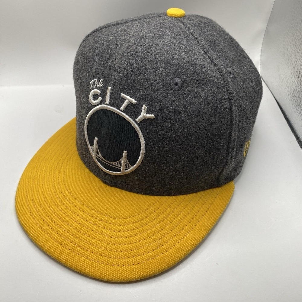 Golden State Warriors Hat The City New Era 9Fifty SnapBack Adjustable VGC Yellow